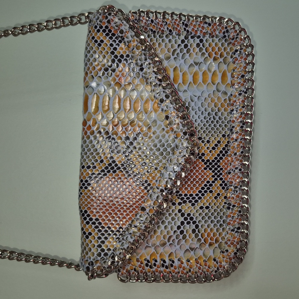 Sondra Roberts Multicolor Faux Snakeskin Bag